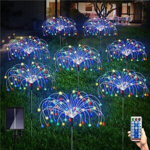 Solar Firework Garden Lights Outdoor 8 Pack Waterproof LED Yard Decor